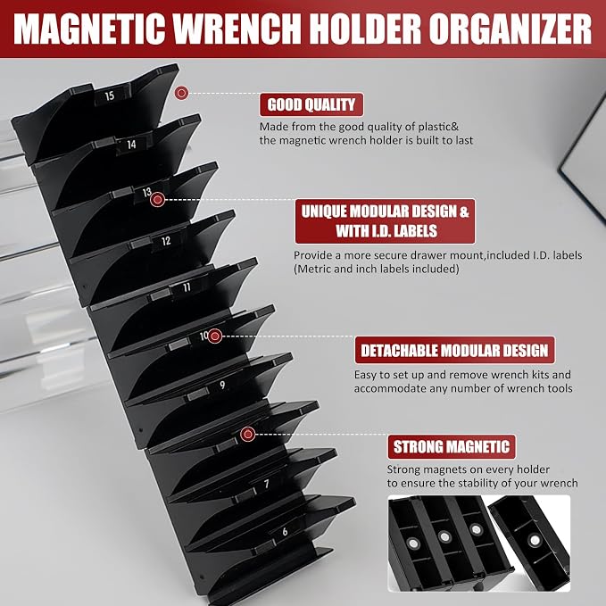 48PCS Magnetic Modular Wrench Organizer Wrench Holder - Image 6