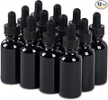 12 Pcs, 1oz Glass Dropper Bottle, Leakproof Tincture Bottles by SprayDroplet