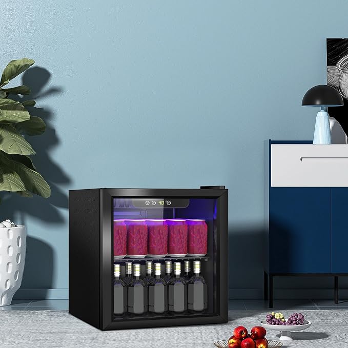 1.3 Cu.Ft Mini Fridge for 60 Cans, Beverage Refrigerator - Image 6