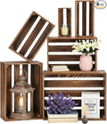 Set of 6 Decorative Wood Crates by Unknown