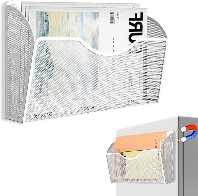 Magnetic File Holder 1 Pockets File Folder Organizer, Office Hanging Magazine by LQPAFZ