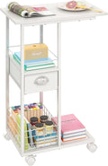 Rolling Side Table with Storage, Accent C Table by Sonyabecca