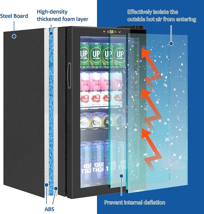 Beverage Refrigerator, 3.2 Cu.ft Mini Fridge - Image 6