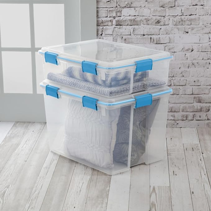 Sterilite 4-Pack Gasket Box, Weather-Resistant Storage Bins - Image 4