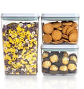 Pop Top Food Storage Containers, 3-Piece Pantry Containers by Tourdeus