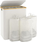 Extra Large 3 Section Dirty Clothes Laundry Basket by Bathola