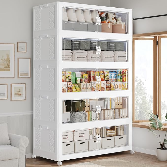 600QT Extra Large Stackable Storage Bins by Atrasee