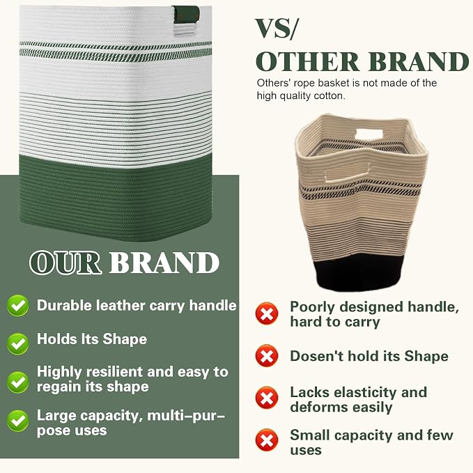 Laundry Hamper, 85L Tall Laundry Basket - Image 5