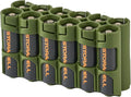 AA Battery Storage Caddy by Storacell, Military Green, Holds 12 Batteries by Storacell
