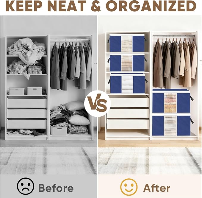 BALEINE 3 Pack Clothes Storage Bags, 24 Gallon Storage Containers - Image 7