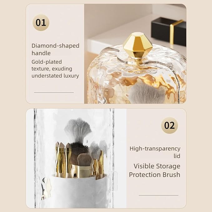 Rotating Makeup Organizer, 360-Degree Clear Cosmetic Case - Image 8