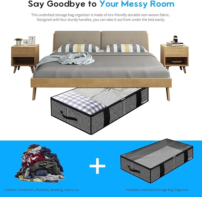 Onlyeasy Underbed Fabric Storage Bags Organizer - Image 6