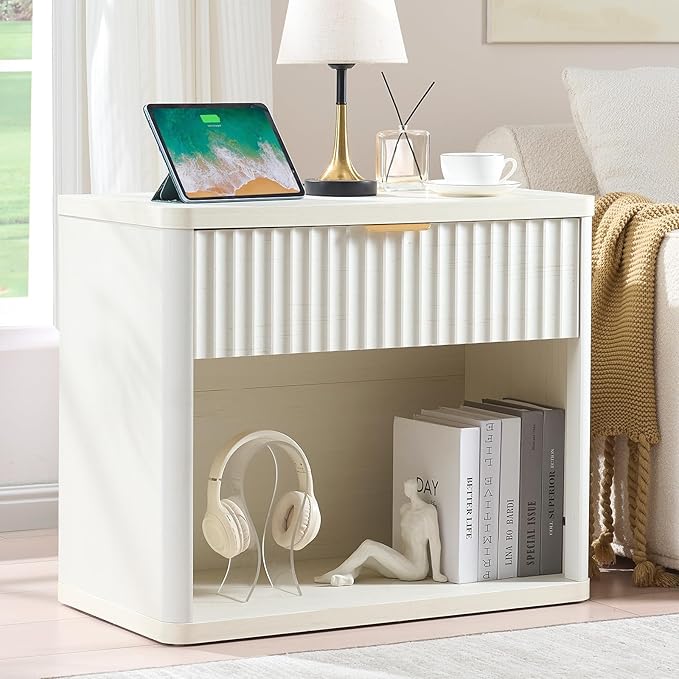 LEYAOYAO 31" Wide Fluted Nightstand Set of 2 - Image 3