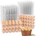 100 Pack Plastic Egg Cartons Cheap Bulk, 2x6 Grids Refrigerator Egg Trays by EPHECH