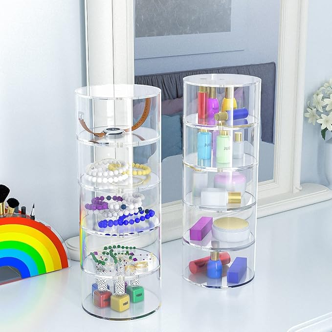 NIUBEE Belt Organizer, Acrylic 5 Layers Belt Case Storage Holder and Display - Image 5