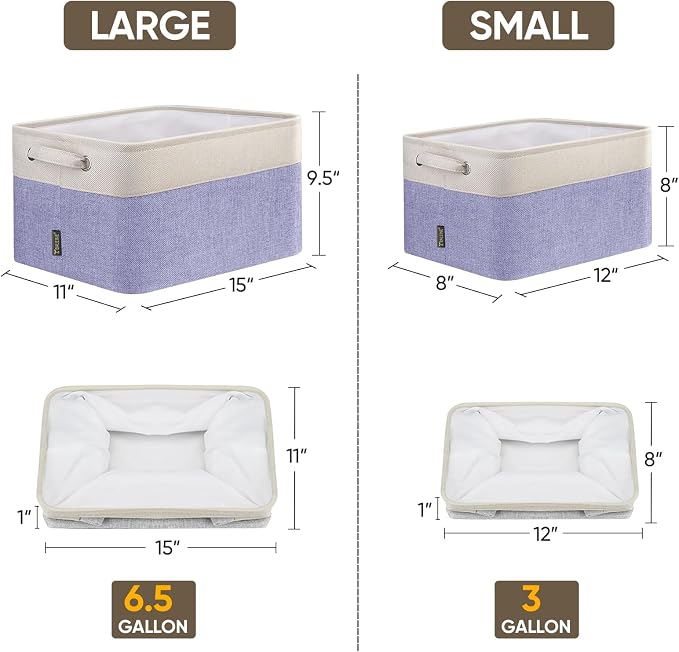 BALEINE 4 Pack Fabric Storage Bins - Image 2