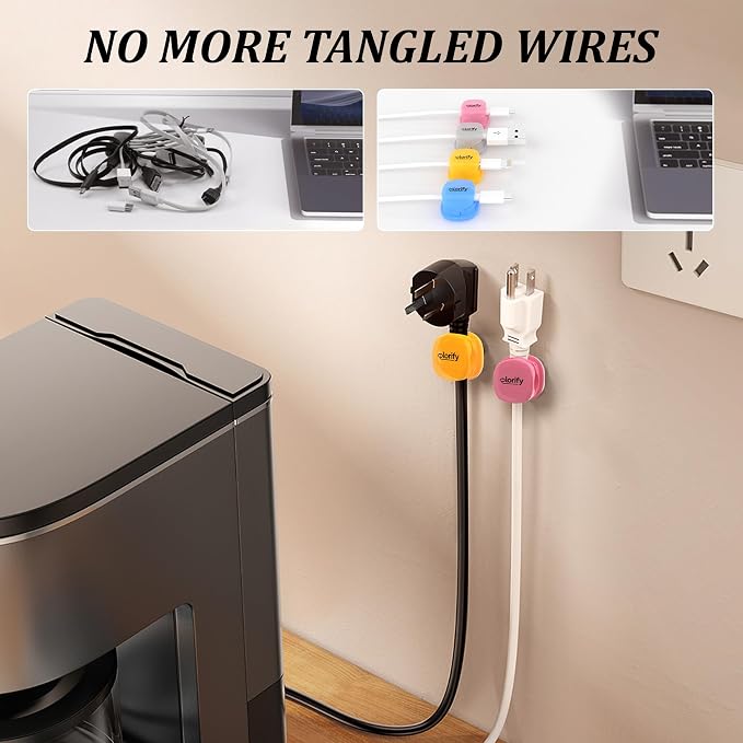 12 Pack Spring Cable Clips, Adhesive Cord Holders - Image 5