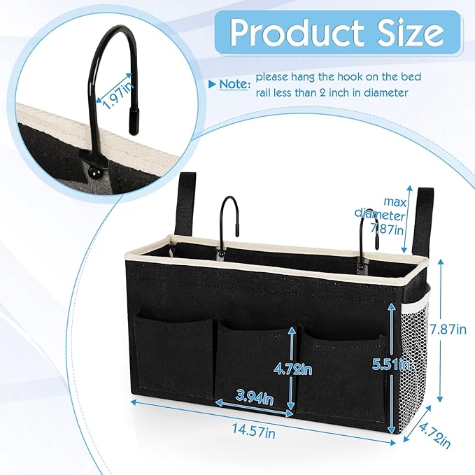 Bedside Storage Caddy/Bedside Hanging Storage Bag - Image 2