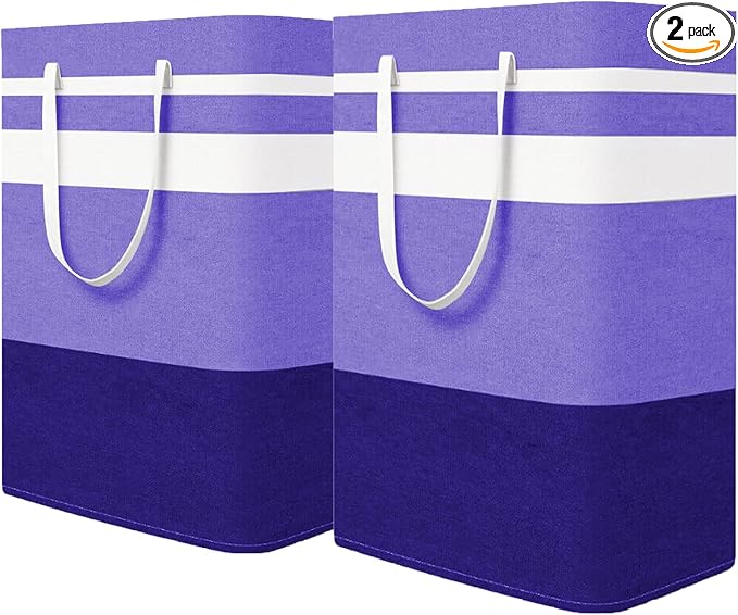 2-Pack Foldable Laundry Basket, Large Laundry Baskets by Kewjug