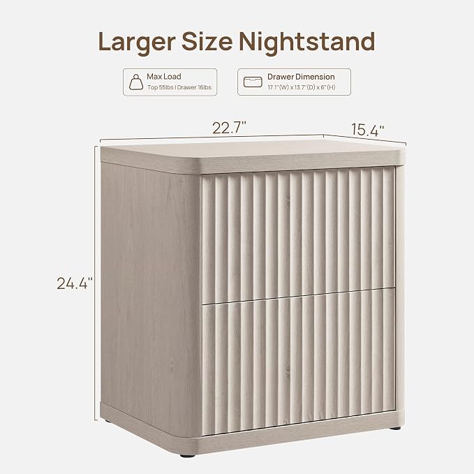 SICOTAS Night Stand Set of 2 Nightstands - Image 3