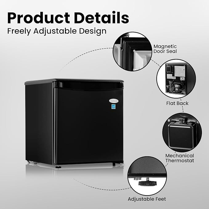 ROOMWELL E-Star 1.7 Cu Ft Mini Fridge - Image 3