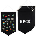 5 PCS Canvas Banners Wall Hanging Brooch Jewelry Storage Case Stand Enamel Pin by OKBA