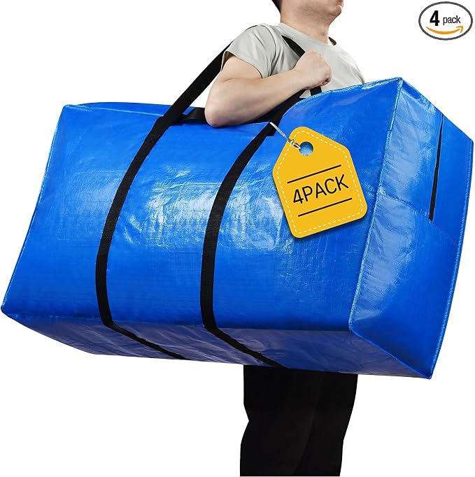 57 Gallon Extra Large Storage Bags, XXL Jumbo Large Moving Bags Heavy Duty by HAPPY+CHEERS