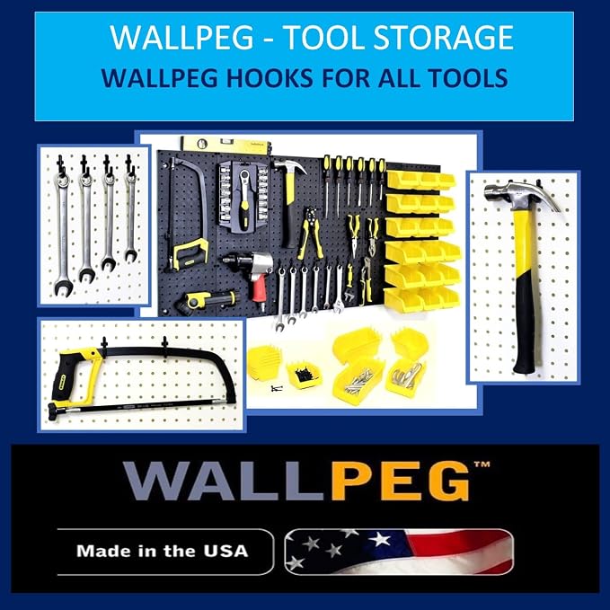 WallPeg 12 Black PEGBOARD Bins - Image 6
