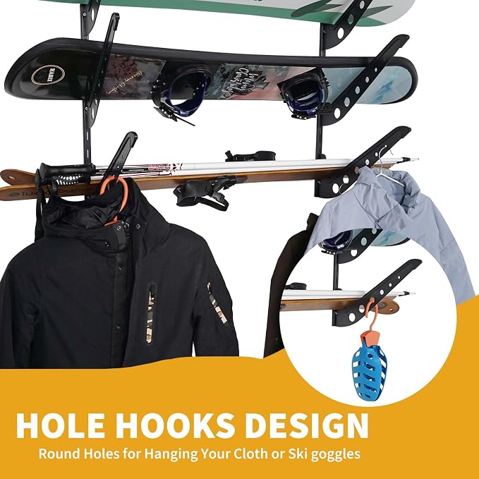 Snowboard Wall Racks, Adjustable Storage Rack - Image 4