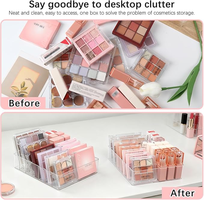 Makeup Organizer for Eyeshadow Palette and Lipstick Organizer, 7 Section - Image 5