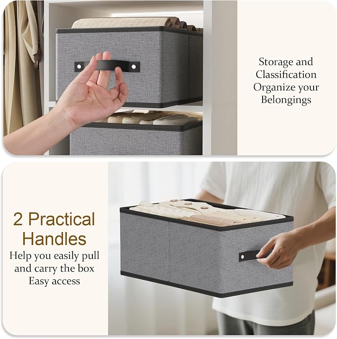 Foldable Storage Baskets, Fabric Drawer Organizers - Image 5