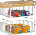 2Pack Under Shelf Basket Organizer, Adjustable Hanging Holder Storage by AmonHouseware