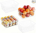 4 Pack White Wire Baskets for Pantry, Small White Metal Storage Basket for by Unknown