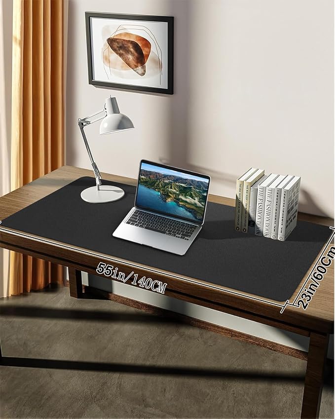 Desk mat Large, Leather Desk Pad Protector, Office Desk Mat, Mouse Pad - Image 2