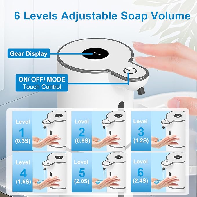 Automatic Liquid Soap Dispenser Touchless, USB Rechargeable Smart Hand Soap - Image 3