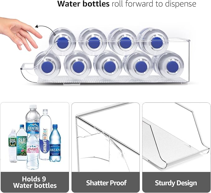 Sorbus 2-Pack Water Bottle & Can Organizer – Drink Holder - Image 2