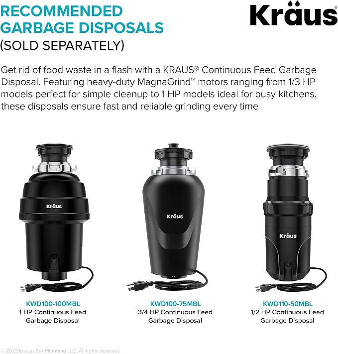 KRAUS Kore Workstation 33-inch Farmhouse Apron Front 16 Gauge Black Stainless - Image 15