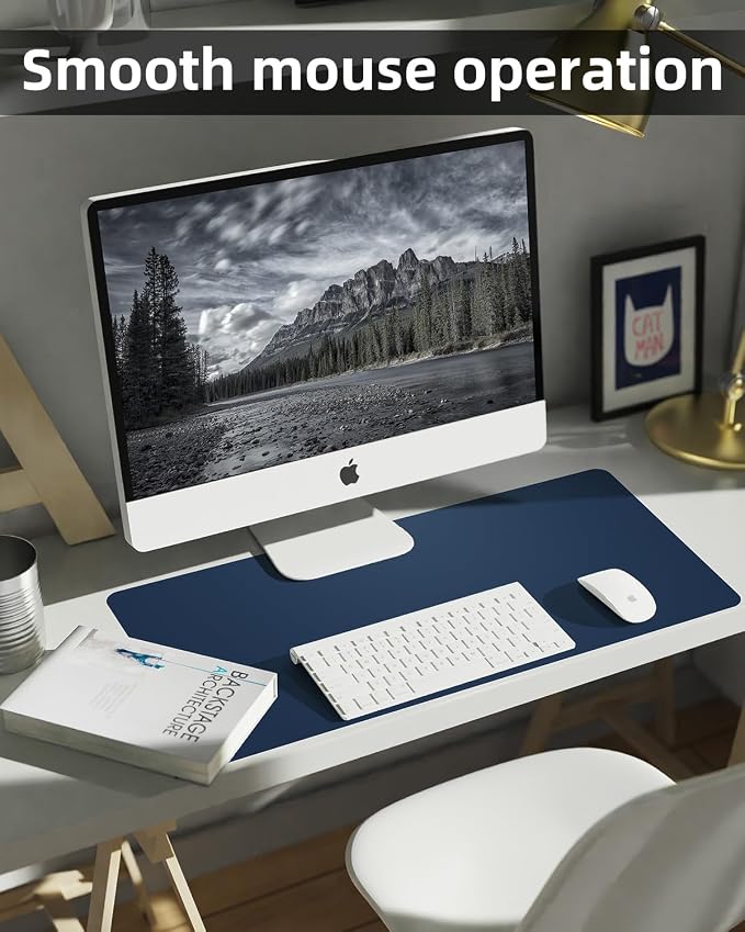 Large Desk mat, Leather Desk Pad Protector, Office Desk Mat, Mouse Pad - Image 5