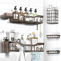 Shower Caddy Adhesive Shower Organizer 7-Pack, Rustproof Stainless Steel by OrganizeYourHomeEssentials
