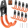 Garage Hooks with Anti-Slip Coating, Heavy Duty Wall Mount Storage Hooks by Cpais