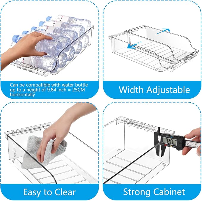 Clear Width Adjustable Soda Can Organizer - Image 7