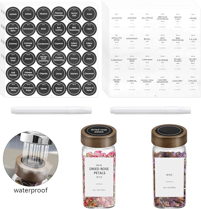 ZEHIQ 48Pcs Glass Spice Jars - Image 3