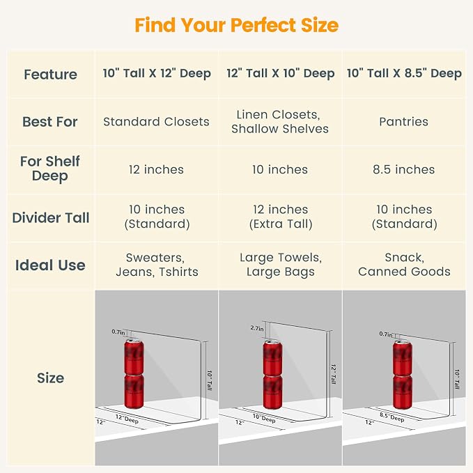 OKPOW Shelf Dividers for Closet Organization: 8 Pack Durable Clear Acrylic - Image 2