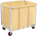 Commercial Laundry Cart with Wheels, 11.35 Bushel Large Laundry Tumbler with by frides