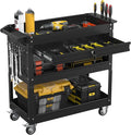 3 Tier Rolling Tool Cart with Drawers, Heavy Duty Utility Cart on Wheels by Granper%EF%BC%9AGrandPerfect