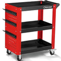 3 Tier Rolling Tool Cart on Wheels, Mechanic Storage Organizer, Rolling Work by Chinrose