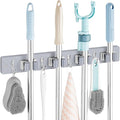 Gray Mop Broom Holder Wall Mount by OUTNILI