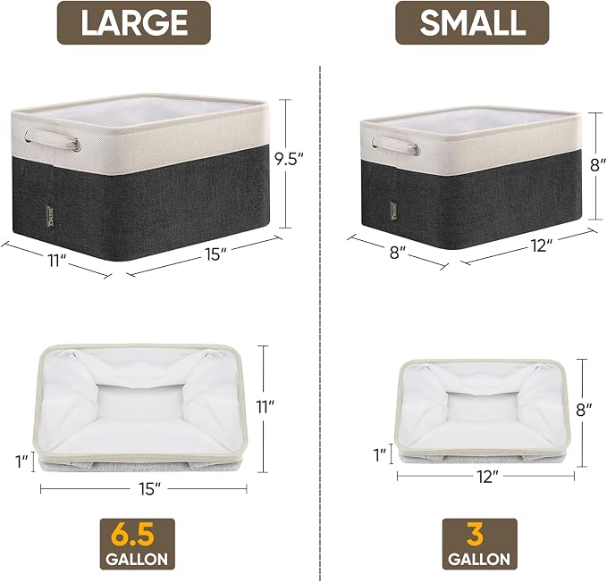 BALEINE 3 Pack Fabric Storage Bins - Image 2