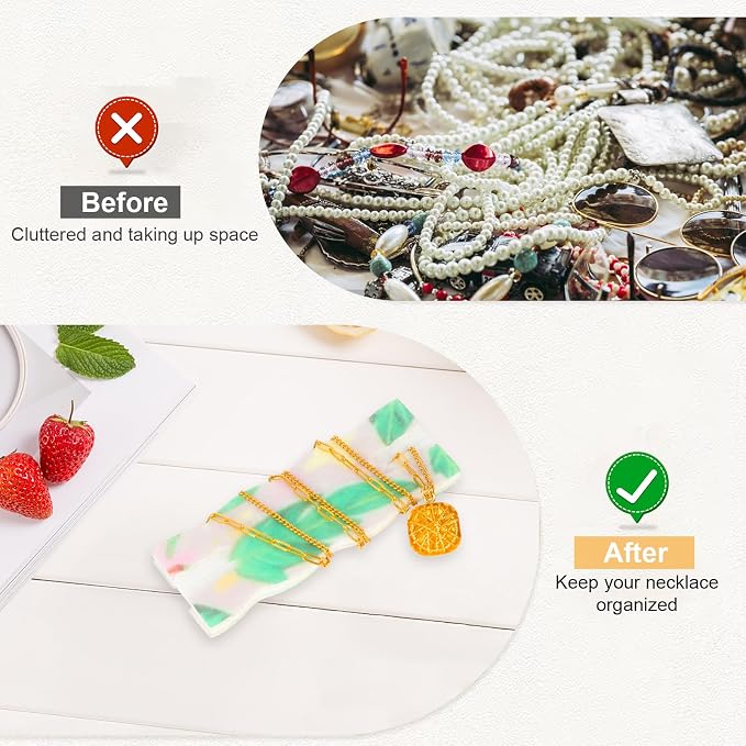 10 Pack Portable Tangle-Free Jewelry Organizer, Travel Necklace Storage Case - Image 4