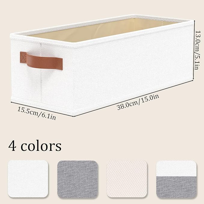 OUTBROS Wardrobe Storage Boxes, Fabric Foldable Bins, Cube Baskets - Image 6
